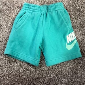 Nike Kids Teal Green Logo Athletic Shorts